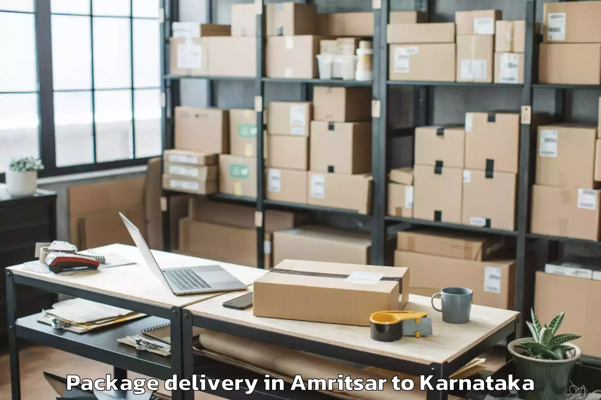 Affordable Amritsar to Shiggaon Package Delivery